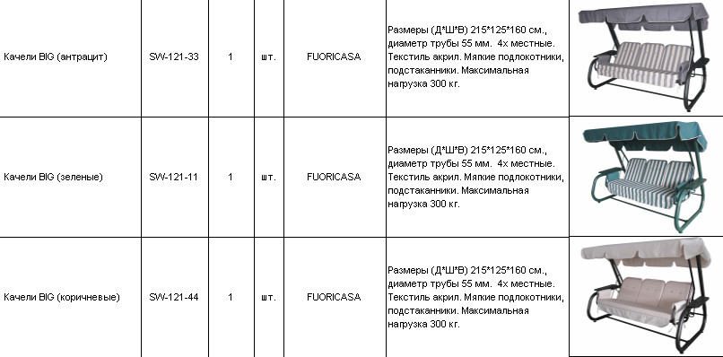 Садовые качели Биг